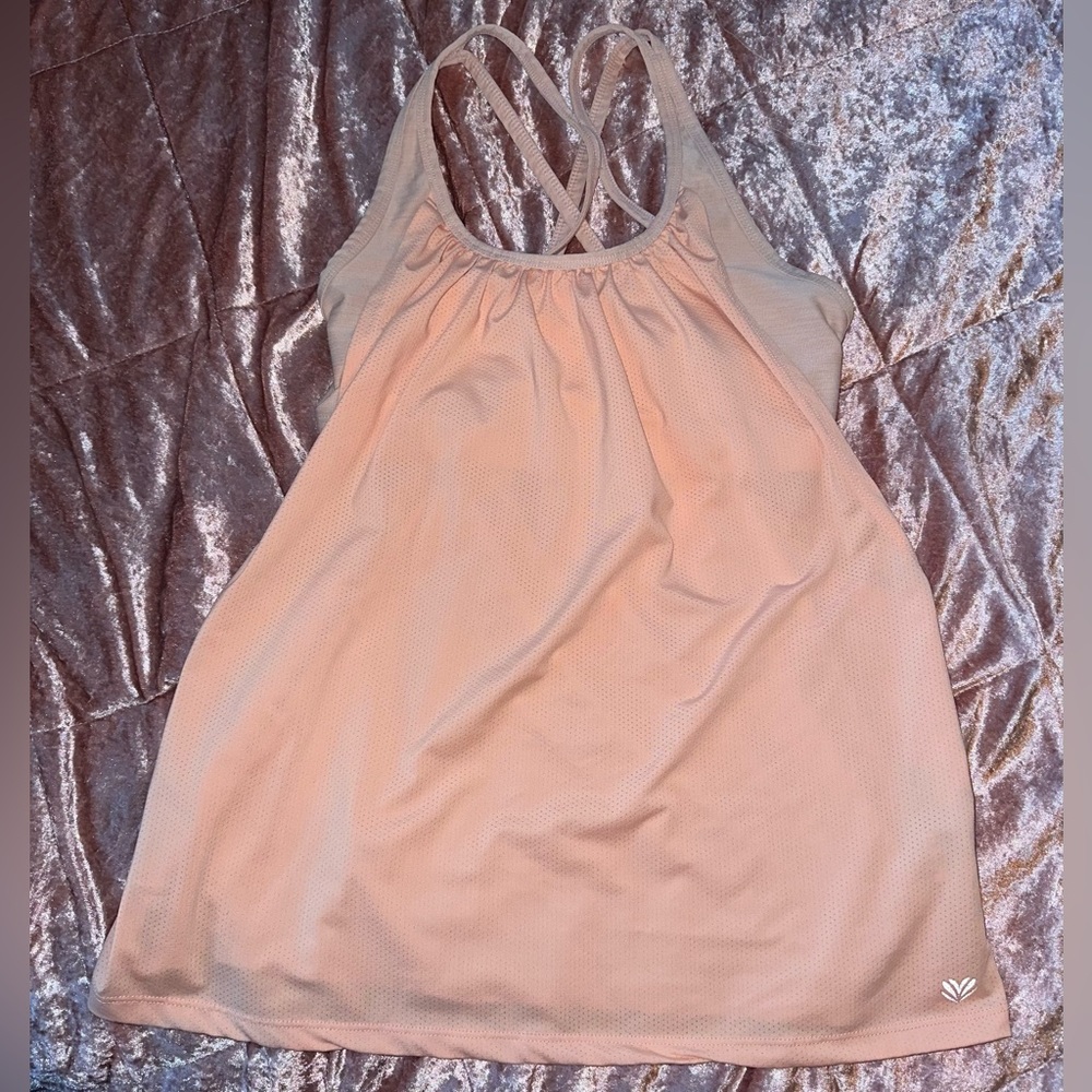 Peach Forever 21 Strappy Back Workout Tank